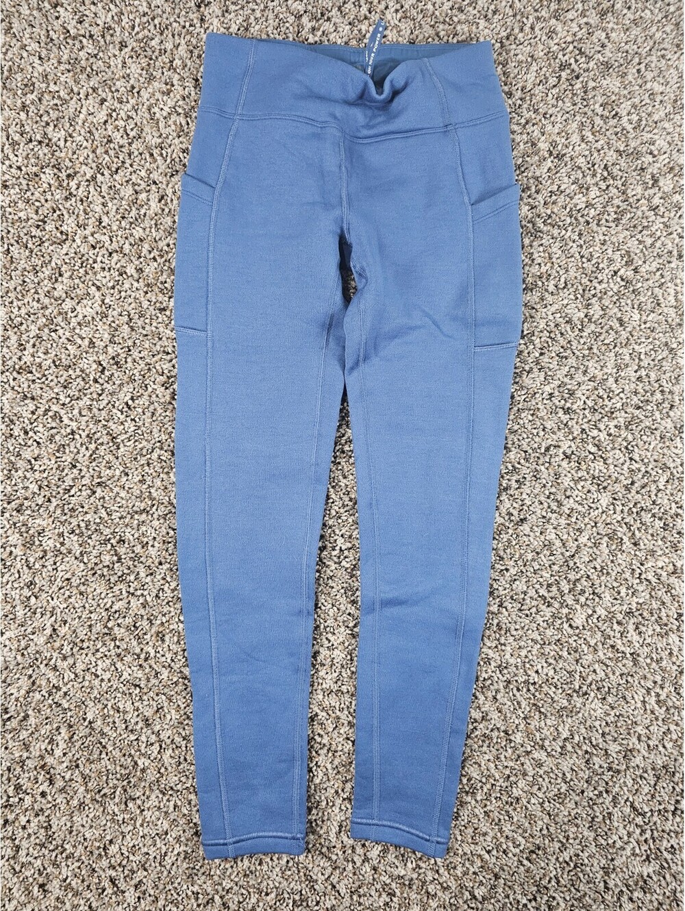 Athleta Girls Sz L Polartec Stash Athletic Tights Full Length Light Blue